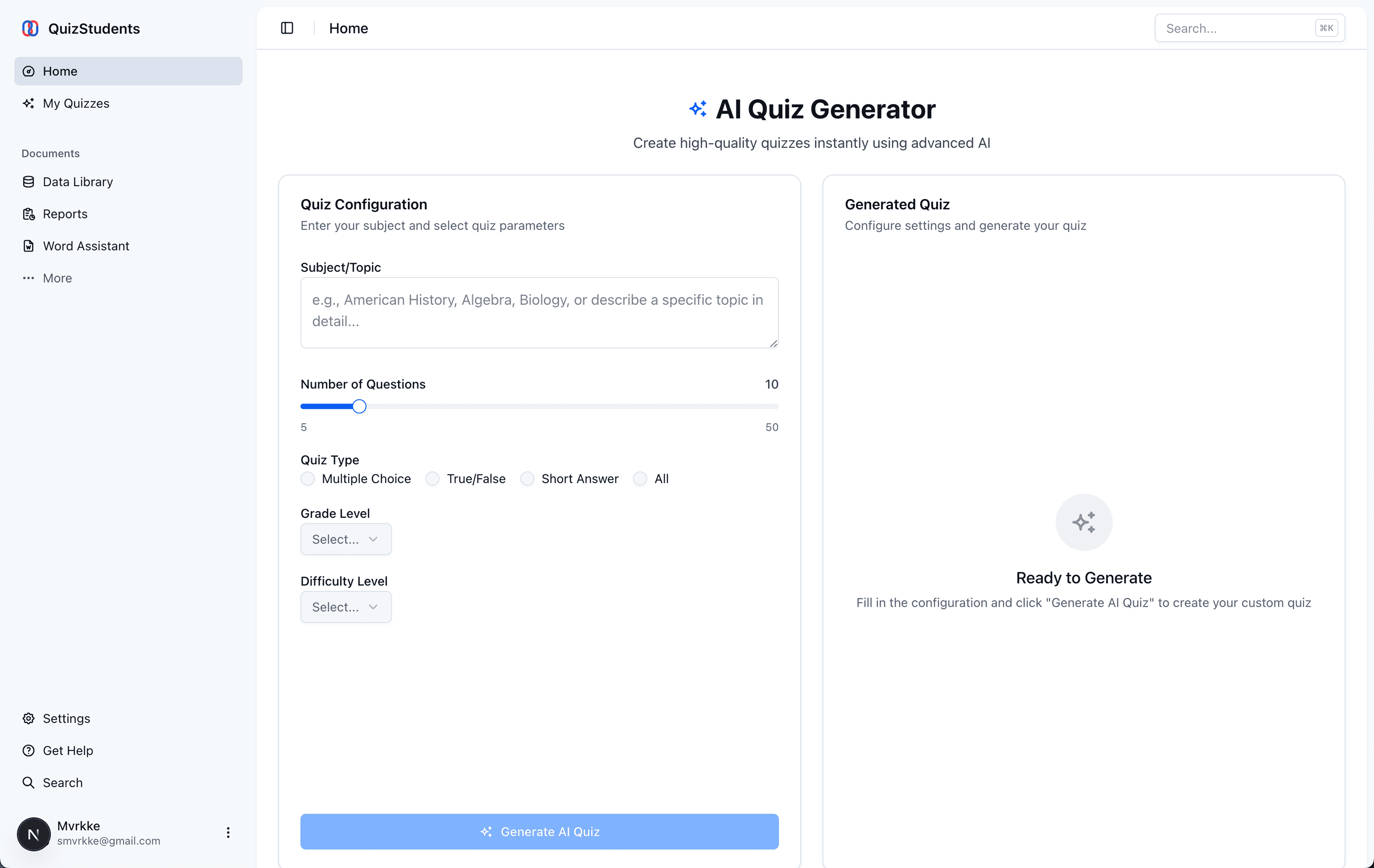 app screen
